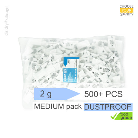 Micro Bags 2 g 500 pezzi per uso alimentare silica gel Tyvek