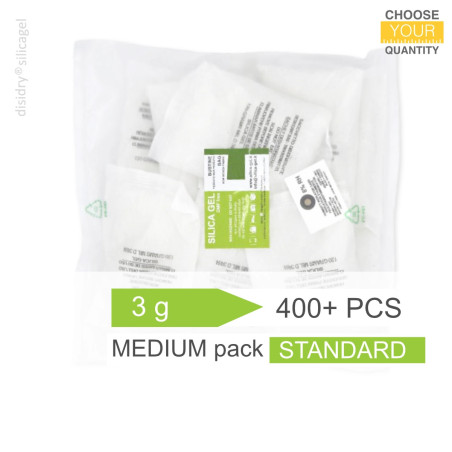 Shop - Sobres desecantes de 3 g x 400 pcs de gel de sílice DISIDRY®